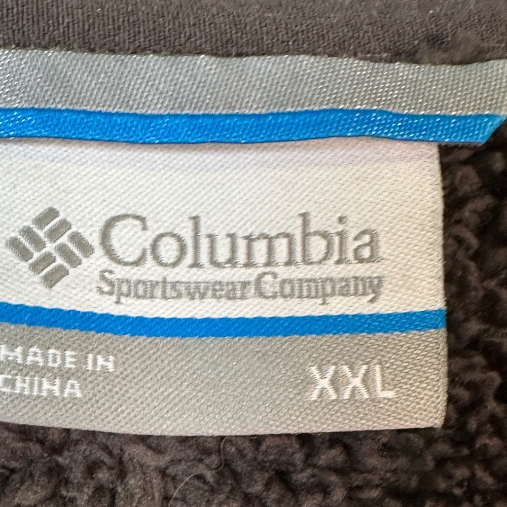 Columbia Fleece Jacket Full Zip Gray Mens XXL Pockets Fleece Lined Outdoor Warm - Picture 5 of 9